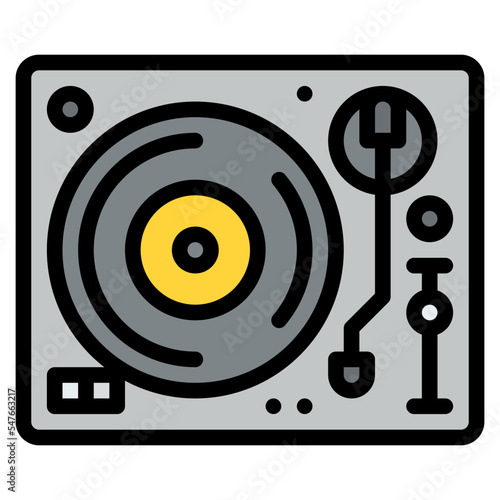 turntable dj mix music icon