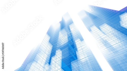 blue glass skyscraper