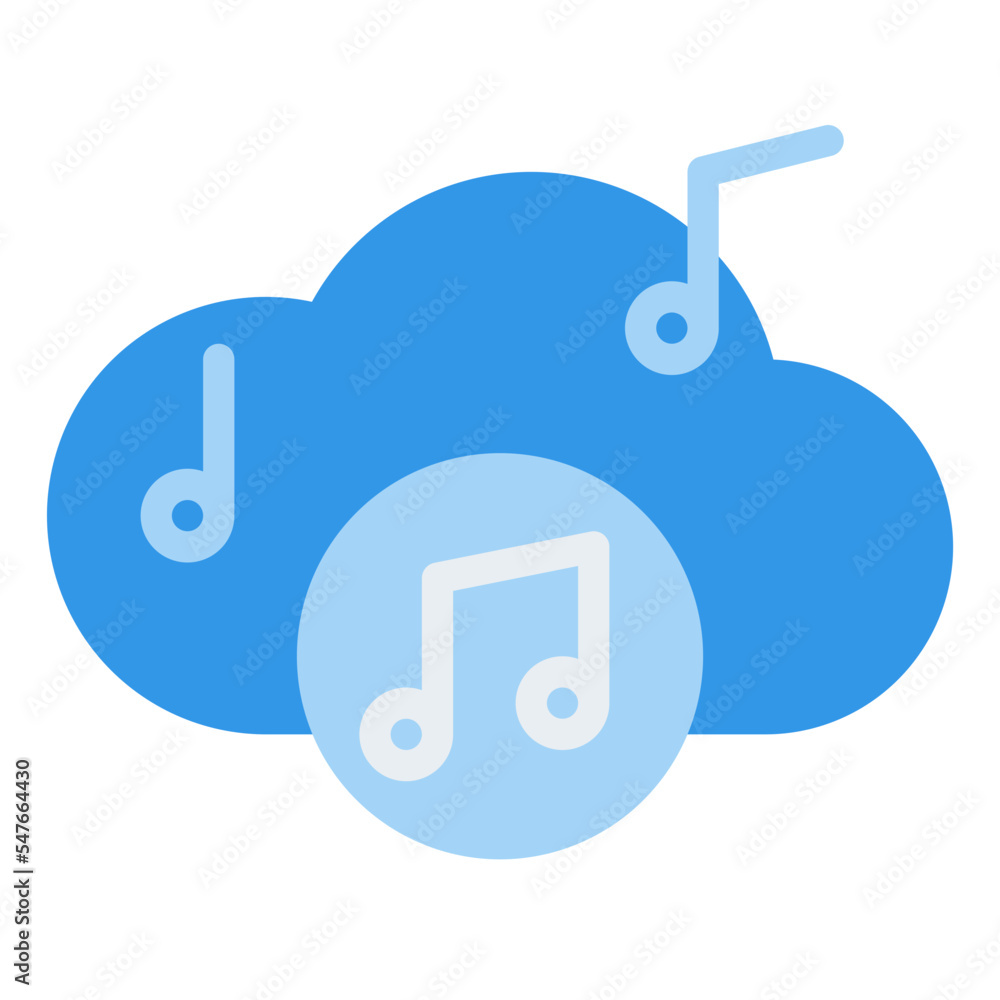 Fototapeta premium music cloud upload song playlist icon