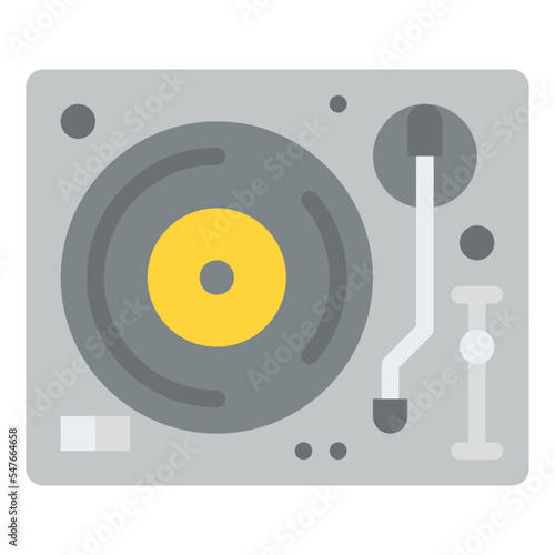 turntable dj mix music icon