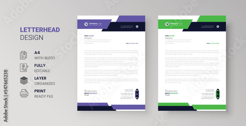 letterhead design for business modern corporate identity stylish company invoice and a4 cover design