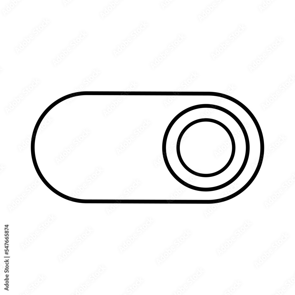 Toggle On Icon in Line Style Toggle On Icon in Line Style