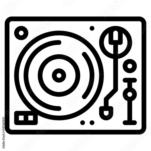 turntable dj mix music icon