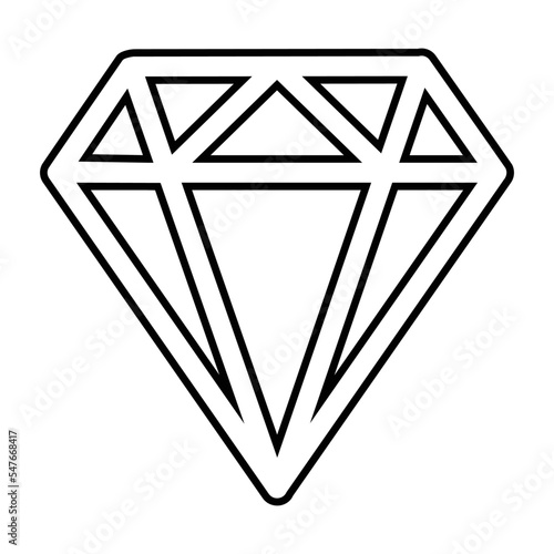 Diamond Icon in Line Style