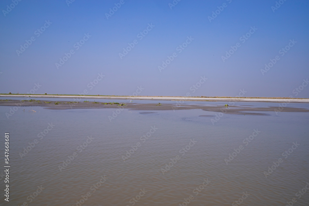 Beautiful landscape view of Padma river or Island in Bangladesh