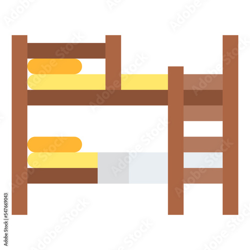 bunk furniture bad interior icon