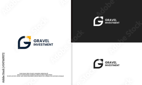 logo illustration vector graphic of investment letter G.