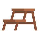 step stool furniture interior icon