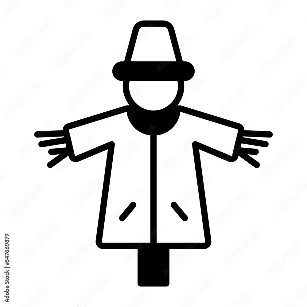 Scarecrow, rural, farming icon in modern style for website mobile logo app UI design. simple vector icon. Scarecrow, rural, farming icon in modern style for website mobile logo app UI design. simple vector icon.