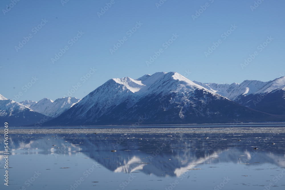 Mountains and River of Alaska