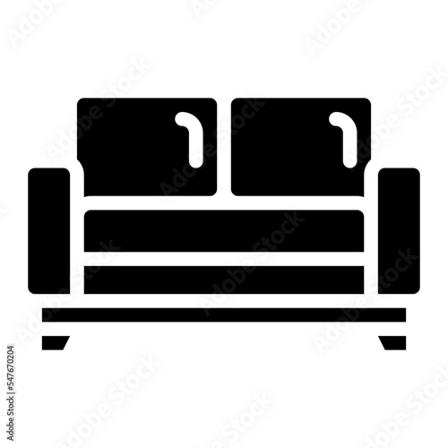 sofa furniture couch interior icon