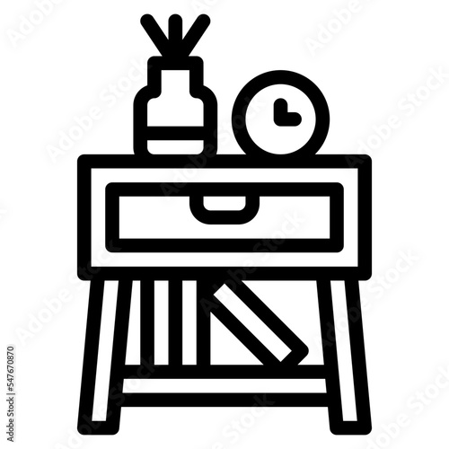 bedside table bedroom furniture interior icon