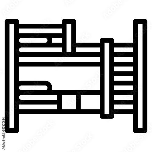 bunk furniture bad interior icon