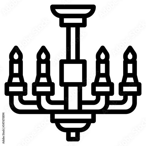 chandelier furniture light interior icon
