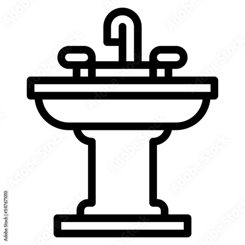 washbasin furniture wash interior icon