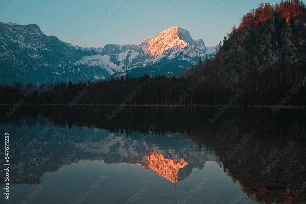 reflection in the mountains, almsee