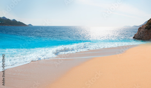 Colorful Hot Summer Landscape of Kaputas Beach - Antalya Turkey