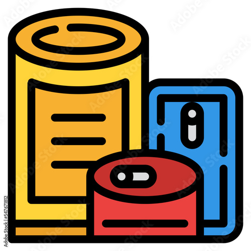 canned food food supermarket foodstuff icon