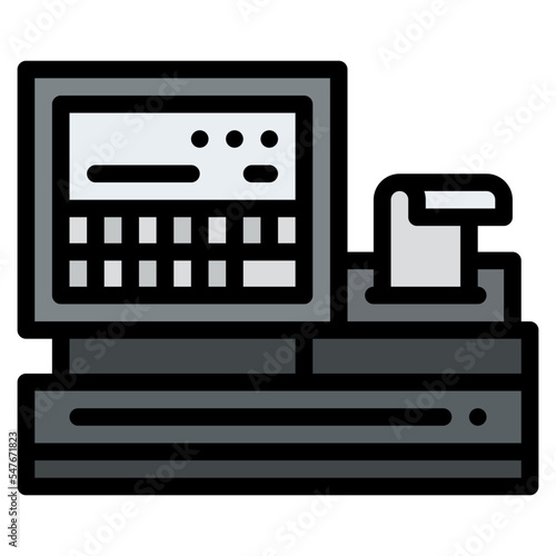 cash register machine payment cash icon