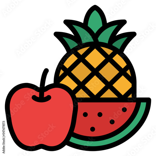 fruits nature food healthy icon