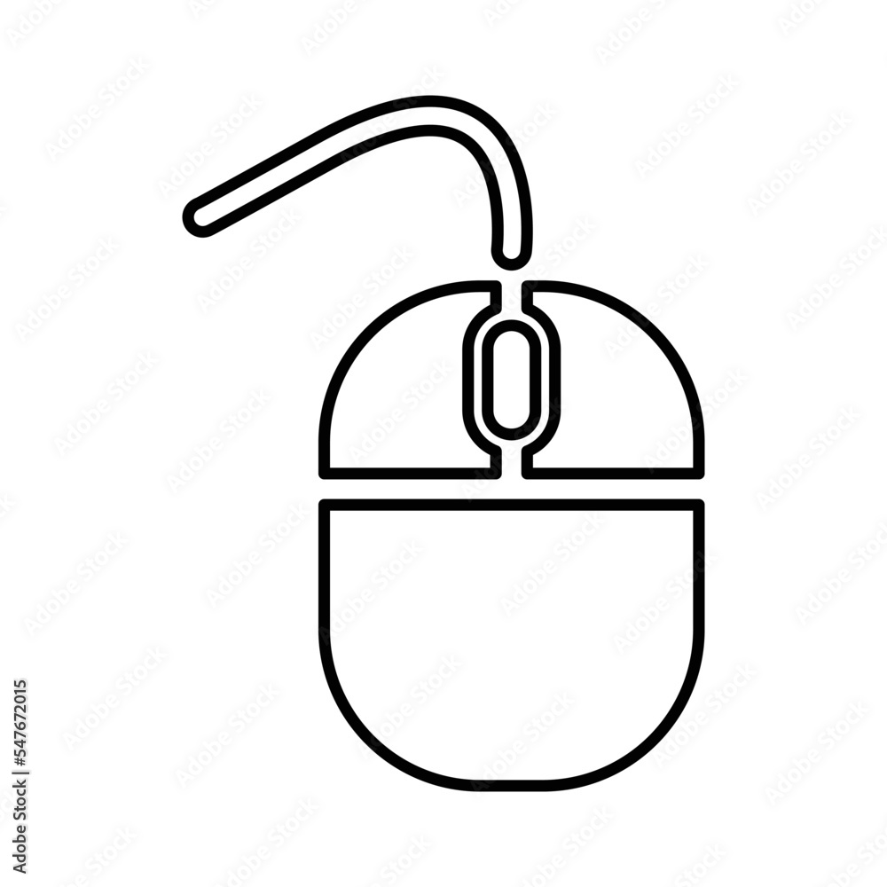 Mouse Icon in Line Style