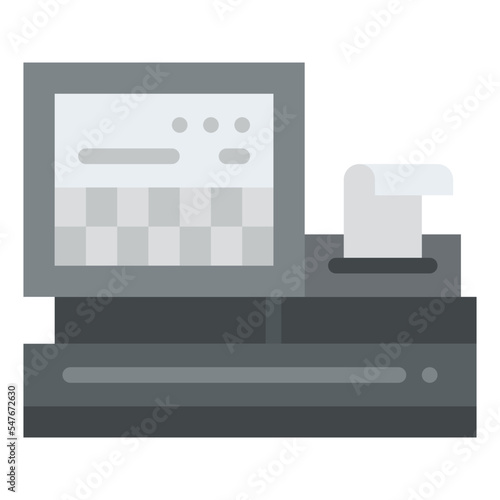 cash register machine payment cash icon