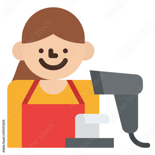 cashier job sale payment icon