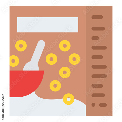 cereal food breakfast box icon