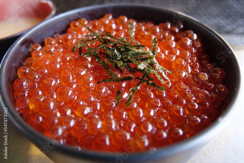 Salmon roe bowl, Japanese food, Seafood