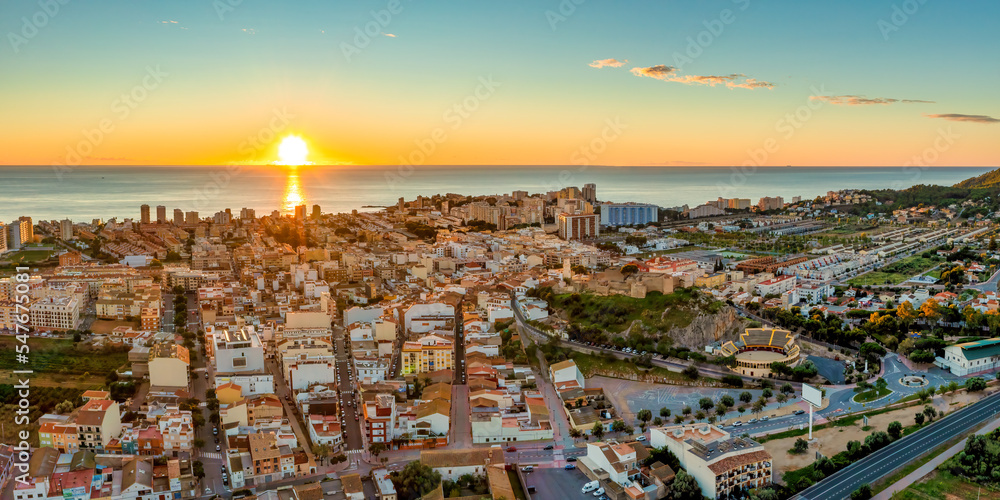 Fototapeta premium Sunrise over Oropesa del Mar, Spain