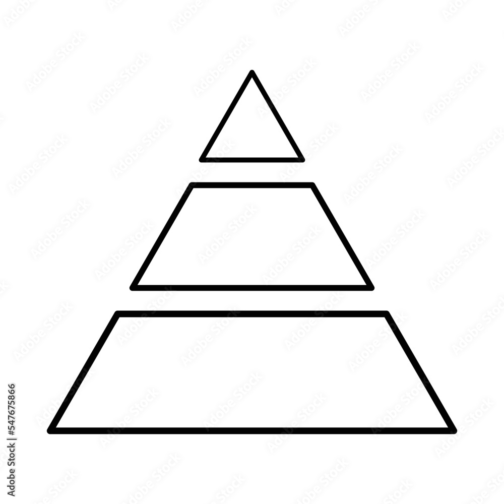 Pyramid Chart Icon in Line Style Pyramid Chart Icon in Line Style