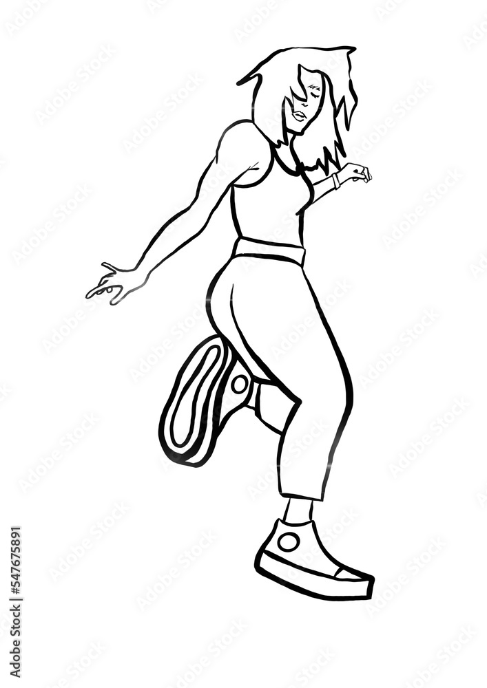 Fototapeta premium dancer dancing dance on the street