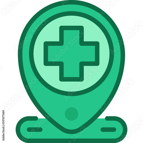 location two tone icon