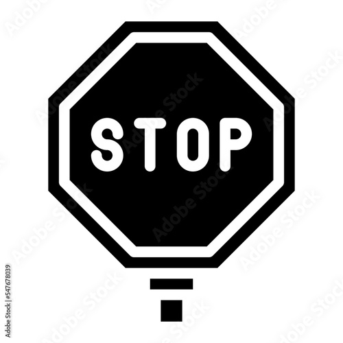 stop label sign safety icon