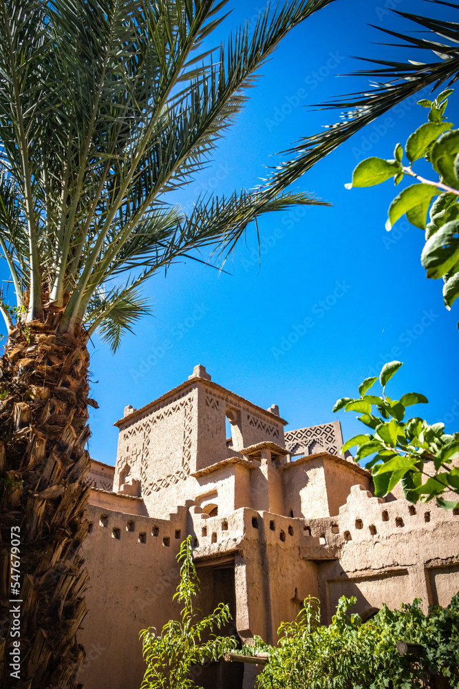 kasbah amridil, skoura, morocco, route of the 1000 kasbahs, north africa, palm trees
