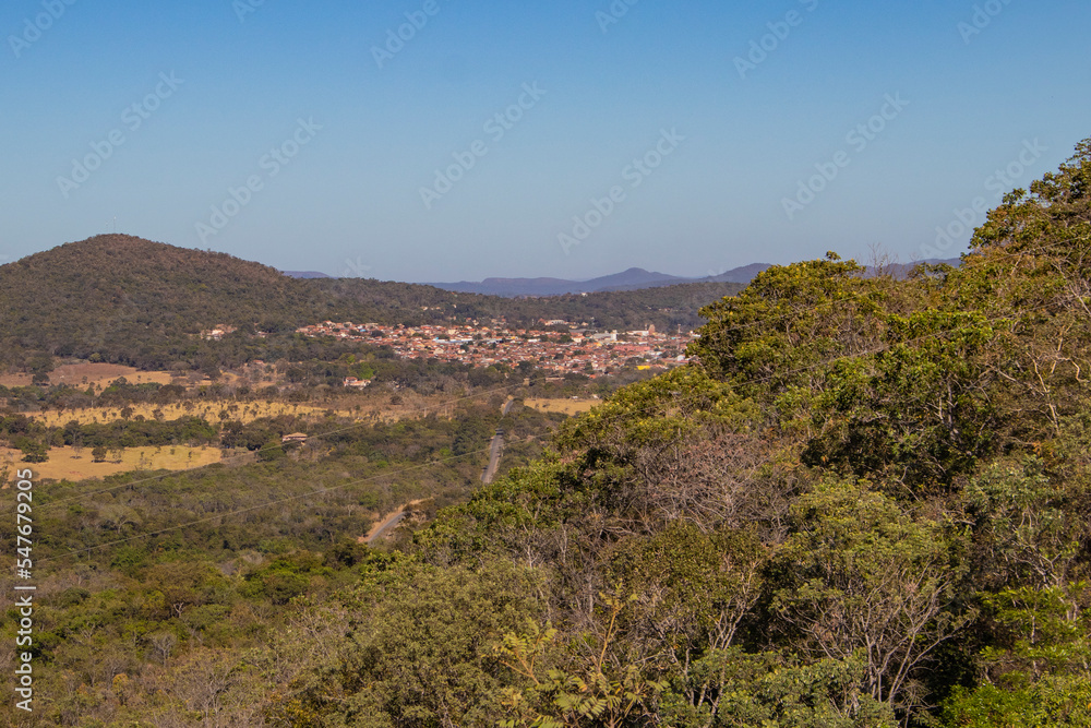 View of the historic center of the city of Pirenopolis City on July, 2022, Pirenopolis, Brazil.