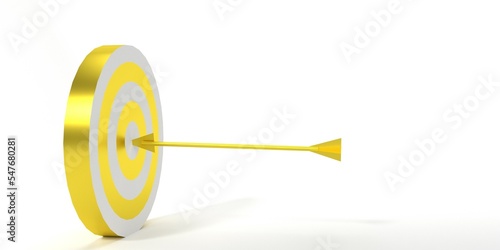 3d premium render Gold Target financial goal concept icon isolated on white background. Symbolic goals achievement, success