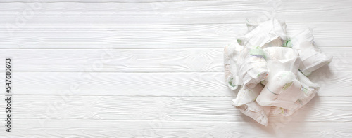 Fotografie, Obraz Diapers waste - dirty diapers of baby
