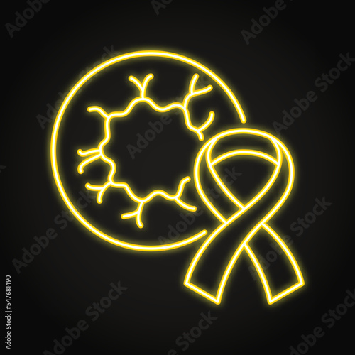 Oncology neon icon in line style