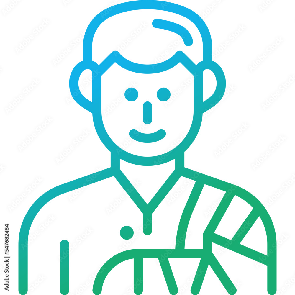 patient gradient line icon