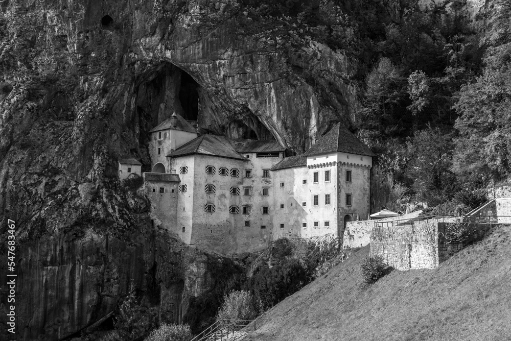 Famous medieval Predjama cave castle in Slovenia