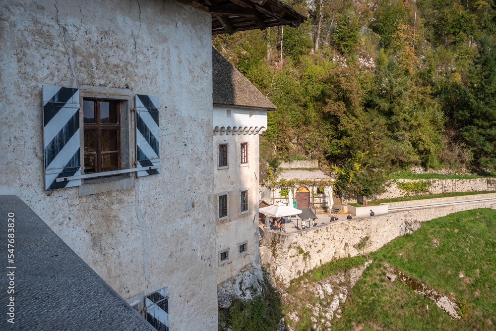 Famous medieval Predjama cave castle in Slovenia