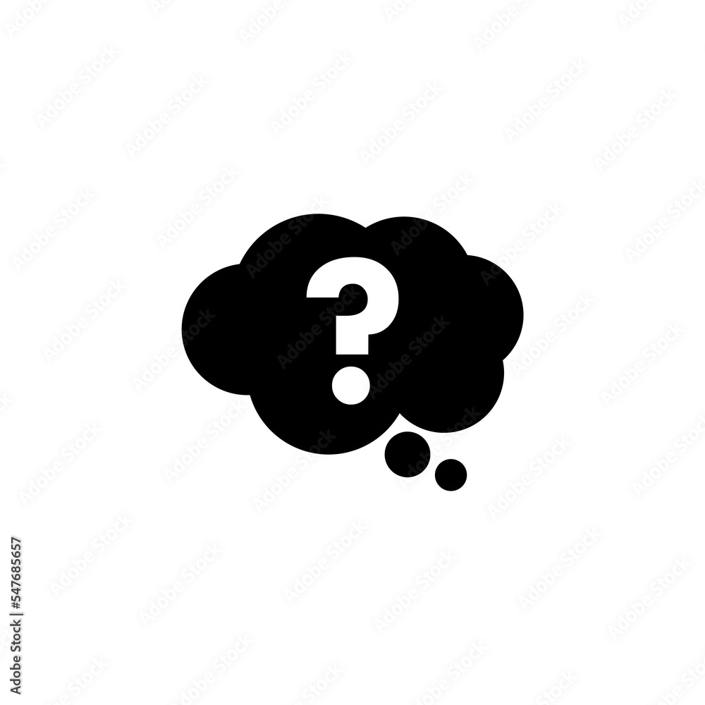 Thinking concept cloud icon logo isolated on white background Thinking concept cloud icon logo isolated on white background