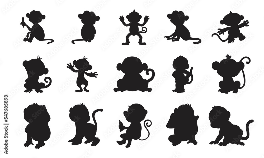 Set of dog silhouette vector isolated on white background animal coloring book for kids cartoon vector dog illustration Set of dog silhouette vector isolated on white background animal coloring book for kids cartoon vector dog illustration