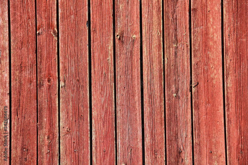 Naklejka premium Old red wooden wall