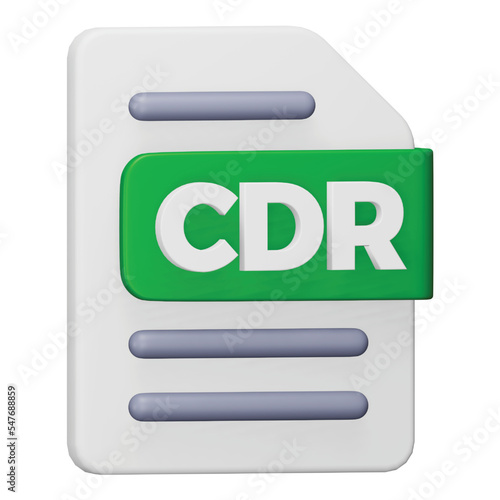 Cdr file format 3d rendering isometric icon.
