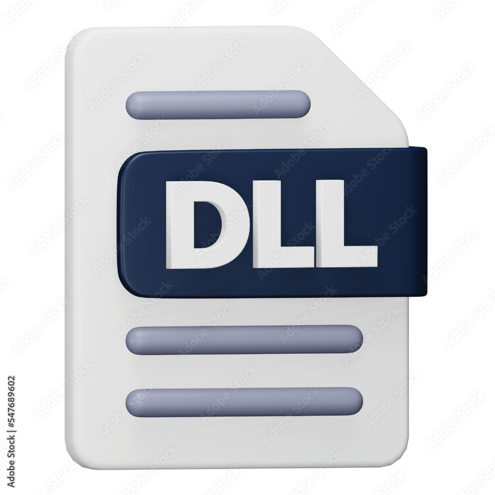 Dll file format 3d rendering isometric icon. Dll file format 3d rendering isometric icon.