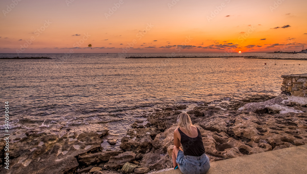 Sunset Paphos, Cyprus, Greese