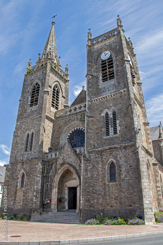 La Haye-du-Puits. Eglise Saint-Jean-l'Evangéliste. Manche. Normandie