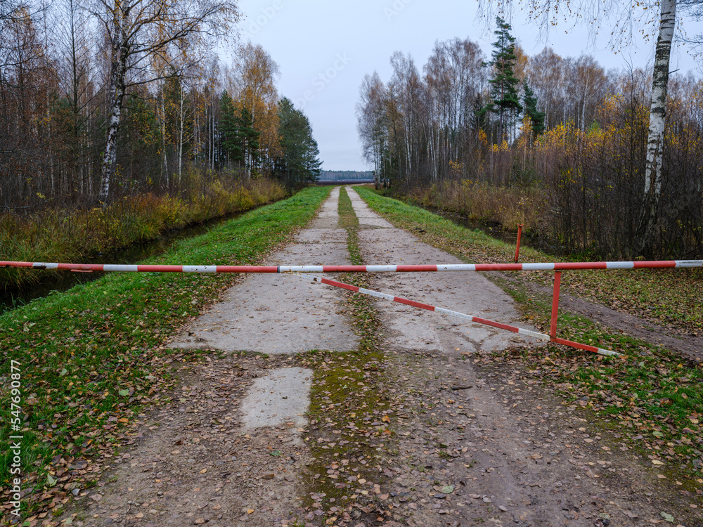 country gravel road in perspective